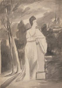 Woman at a Column by George Romney